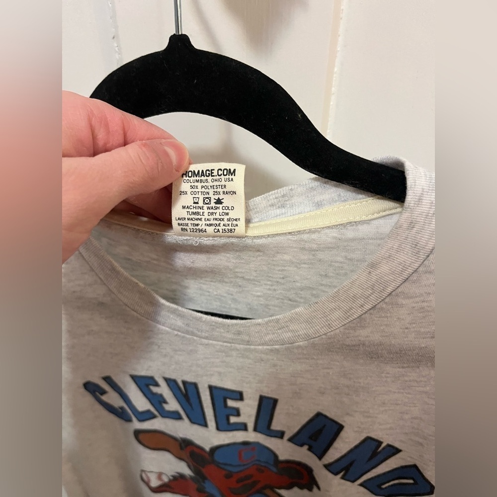 Homage Cleveland Baseball Logo Shirt Size Medium - Picture 4 of 7